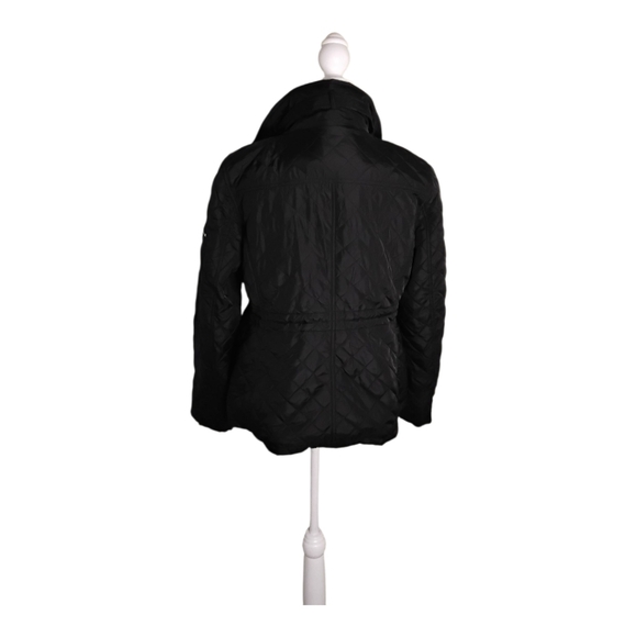 Michael Michael Kors Black Quilted Zip Front Jacket New Women’s Large - Picture 2 of 8